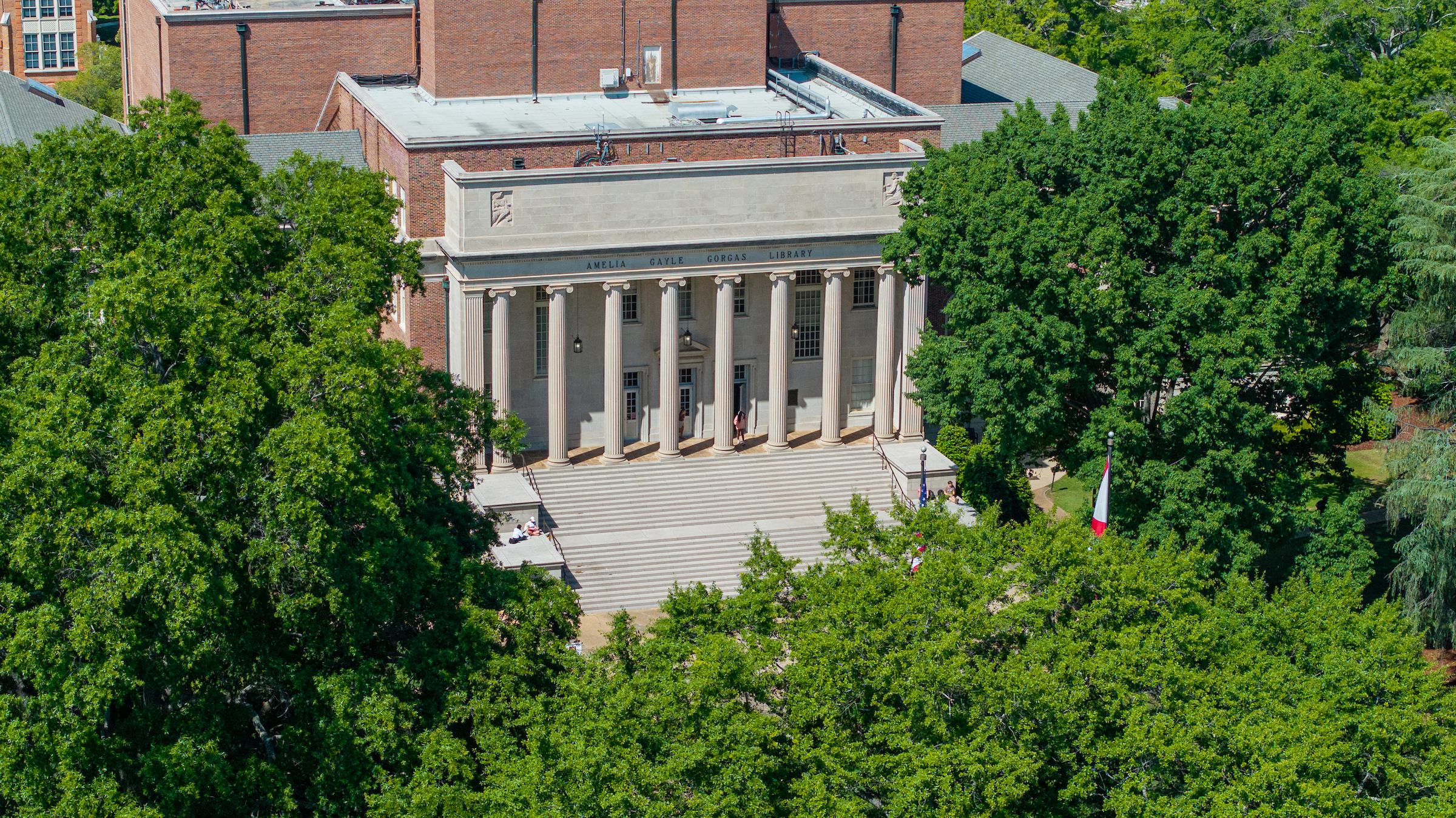 Gorgas Library from drone.